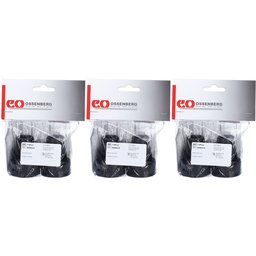 Sahag Embouts pour béquilles 16 mm avec insert métallique noir