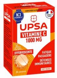 Vitalité Vitamine C 1000 mg Comprimés Effervescents Goût Orange - Boîte 20 comprimés