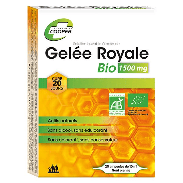 Gelée Royale Bio 1500mg 20 ampoules