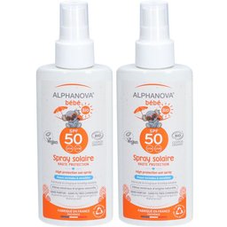 Alphanova® Bébé Lait solaire spray très haute protection bio Spf50+