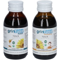 Set Grintuss Sirop pour la toux adulte + Grintuss Pediatric Sirop pour la toux 1 an et +