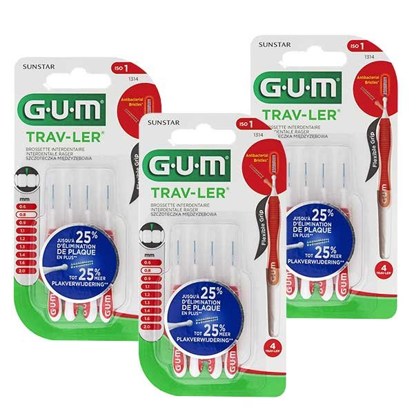 Brossette Interdentaire Trav Ler 0,8mm Lot de 3 x 4 unités