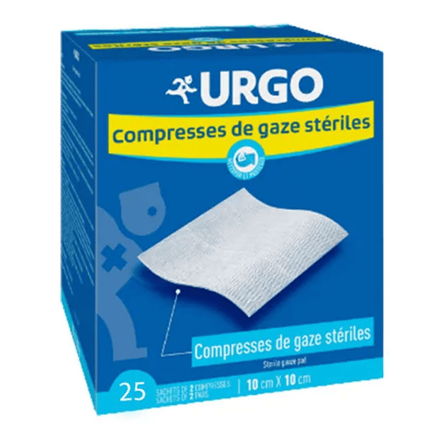 Soins Infirmiers Compresse de Gaze Stérile 10 x 10cm 25 unités