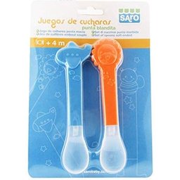 Silicone Soft Tip Spoons 2 cuillères à soupe 2 pcs