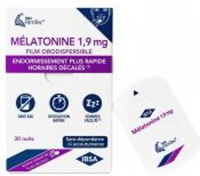 Mélatonine 1,9 mg Endormissement Plus Rapide 30 Films Orodispersibles - Boîte 30 films