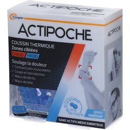 - Coussin thermique - Thermothérapie - Contractures musculaires et douleurs articulaires - Zones ciblées - Microbilles - 1 unité