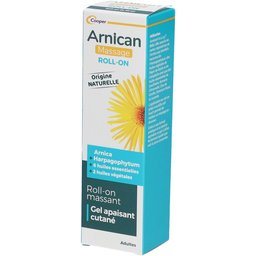- Roll-on - Gel cosmétique massant et apaisant cutané à base d'arnica, d'harpagophytum, 6 huiles essentielles et 2 huiles végétales - Origine naturelle - Format roll-on 75 ml