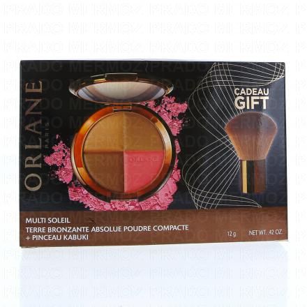 Poudre compacte multi-soleil 12g cadeau pinceau kabuki