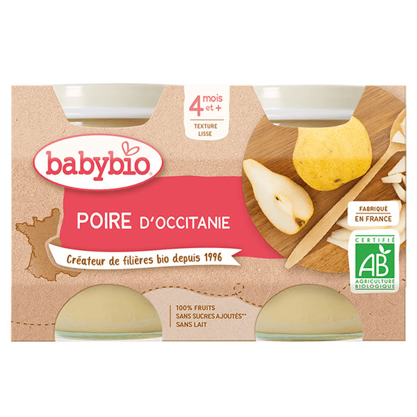 Fruits Pot Poire de Provence +4m Bio 2 x 130g