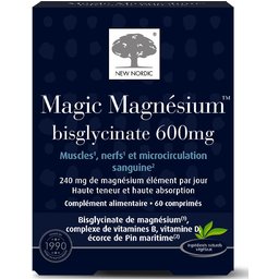 New Nordic Magic Magnésium Bisglycinate 600mg 60 Comprimés