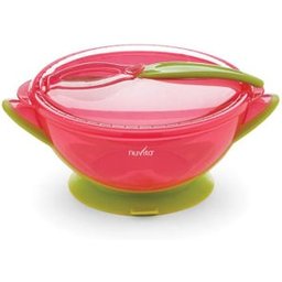 Bol Couvercle Cuillère Rose 1ut