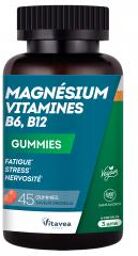 Magnésium Vitamines B6 B12 45 Unités - Pot 45 gummies de 3 g