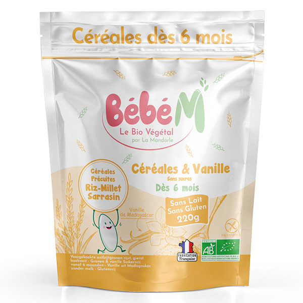 Céréales et Vanille dès 6 mois Bio 220g