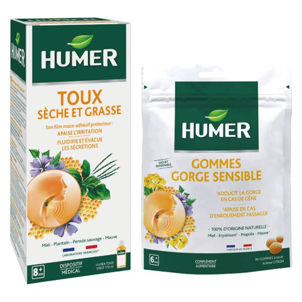 Sirop Toux Sèche et Grasse 170ml + Gommes Gorge Sensible 30 gommes