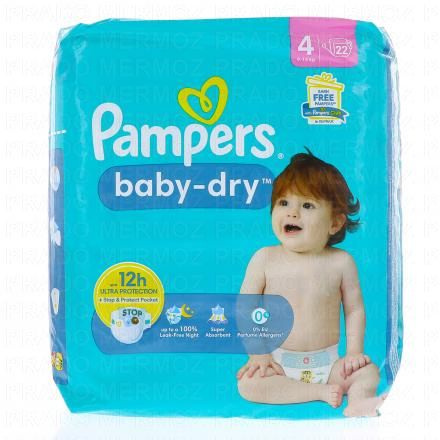Baby dry 12h taille 4 - 9à14kg x22 couches