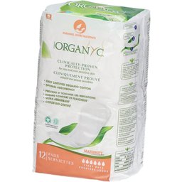 Organyc® Serviettes Premiers Jours Maternité 12 pansement(s)