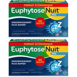 Euphytose Nuit – Complément alimentaire sommeil à la mélatonine et passiflore