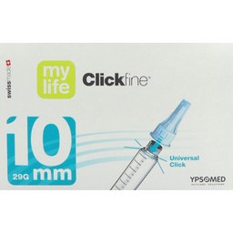 Mylife Clickfine - Aiguille Pour Stylo Injecteur G29, 10 mm x 0,33 mm (Réf. 3200956)