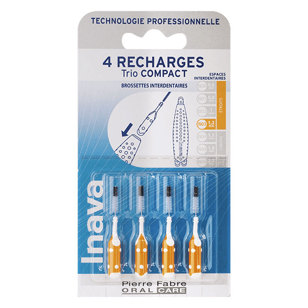 Brossettes 3 Recharges Étroits 1,2mm Orange