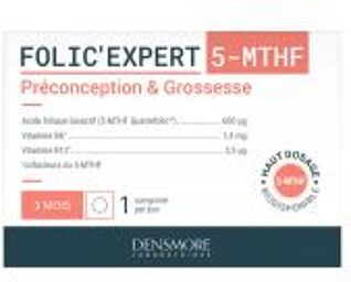 Folic'Expert 5-MTHF Préconception & Grossesse 90 Comprimés - Boîte 90 comprimés
