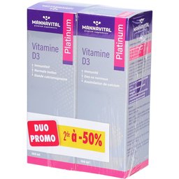 MannaVital Vitamine D3 Platinum Pack Duo 2e à -50 %