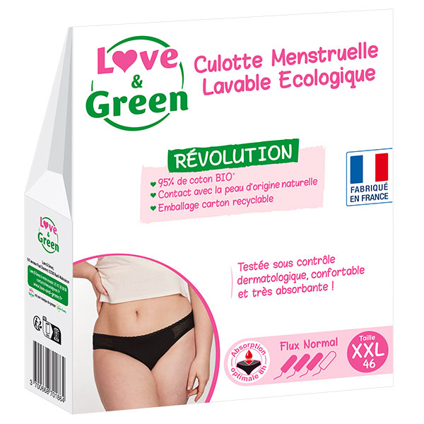 Culotte Menstruelle Lavable Ecologique Taille 46 Flux Normal