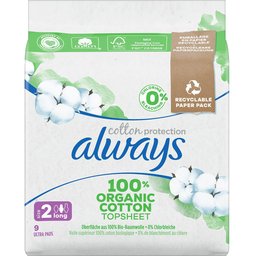 Serviettes Hygiéniques avec Ailettes Coton Taille 2 9 Unités