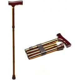 BÃ©quille Pliante Aluminium PoignÃ©e Droite Bronze 1ut