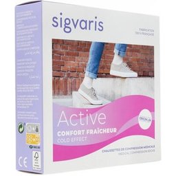 2 Active Confort Fraicheur Chaussette F Écru ML 1 Paire