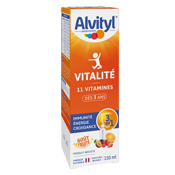 Vitalité Solution buvable multivitaminée 11 vitamines dès 3 ans 150 ml