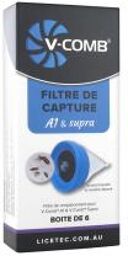 Tolife Technologies Filtres Peigne Aspirateur Anti-Poux V-Comb A1 (X6) - Boîte 6 filtres