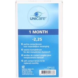 Unicare Lentilles mensuelles -2,25