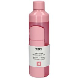 Bouteille d'eau et pillulier journalier en un Perfect pink