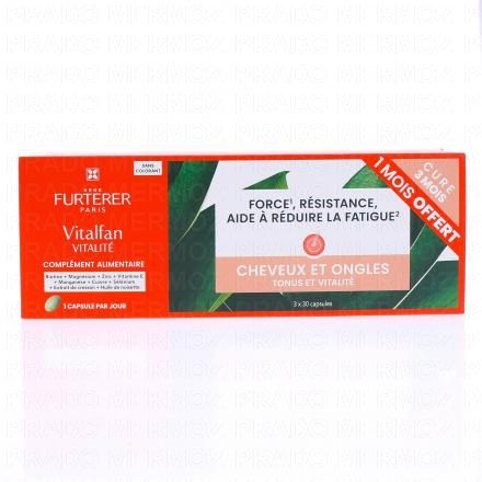 RENE FURTERER Vitalfan vitalité cheveux & ongles lot de 3 x 30 capsules