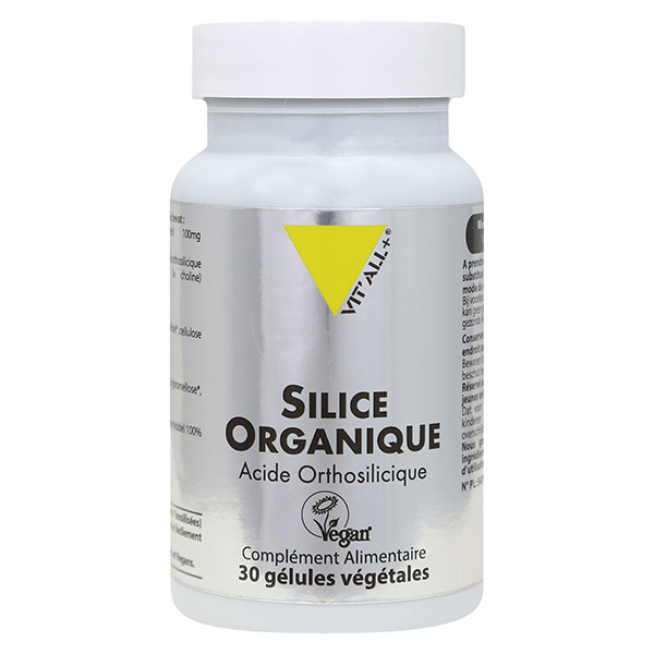 SILICE ORGANIQUE 25mg Acide Orthosilicique 30 gélules végétales