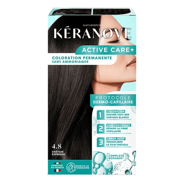 Active Care+ Coloration crème permanente 4.8 Châtain expresso