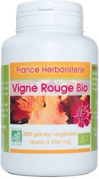 200 gélules VIGNE ROUGE BIO AB dosées à 250 mg.