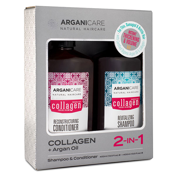 Collagène Coffret Shampooing 400ml + Après-Shampooing 400ml