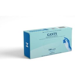 Gants Nitrile Bleus Non Poudres Taille L 100uts