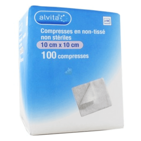 Compresse Non-Tissée Non Stérile 10 x 10cm 100 unités