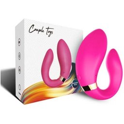 Crescent Couple Vibrateur Télécommande Fuchsia 1ut