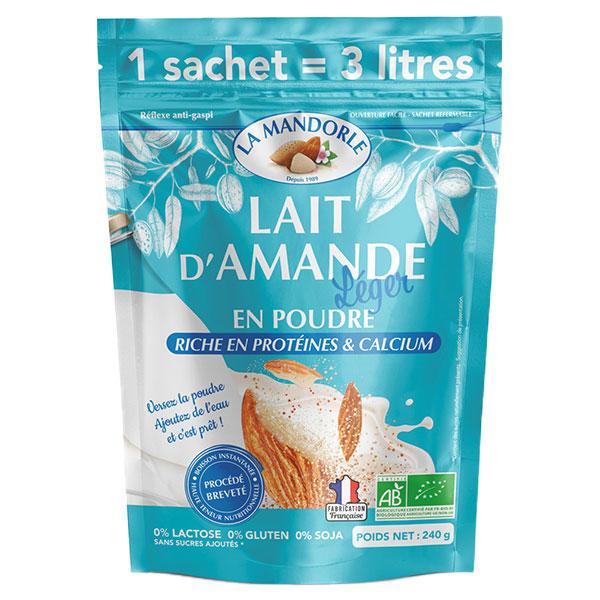 Lait d'Amande Léger en Poudre Bio 240g