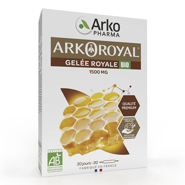 Arkoroyal Trésor de la Ruche Gelée Royale 1500mg Bio 20 ampoules