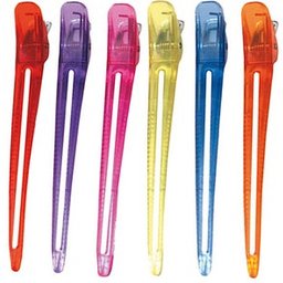 Pince à épiler métallo-plastique grande couleur 6pcs