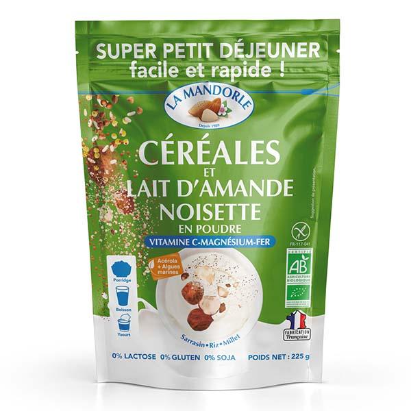 Super Petit déjeuner Céréales et Lait d'Amande Noisette BIO Doypack 225g