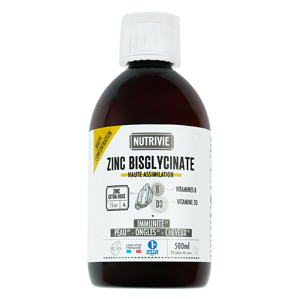 Zinc bisglycinate+ haute assimilation - 500 ml