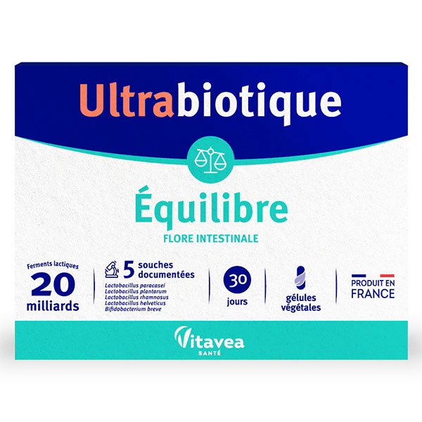 Ultrabiotique Équilibre - Probiotiques - Flore Intestinale 30 gélules