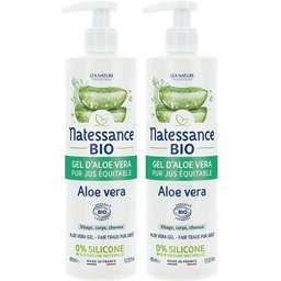 Natessance Gel d’Aloe Vera Bio Hydratant et Apaisant Visage Corps Cheveux