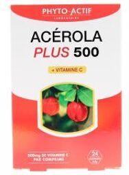 Acerola Plus 500 - 24 Cps - Boîte 24 Comprimés
