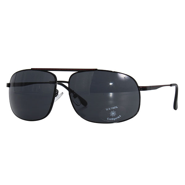 Homme Lunettes de Soleil Noire et Rouge